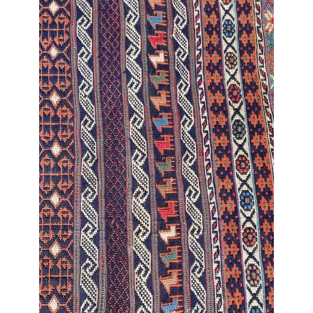 1990s Vintage Azerbaïdjan Soukak Kilim Rug For Sale - Image 5 of 15