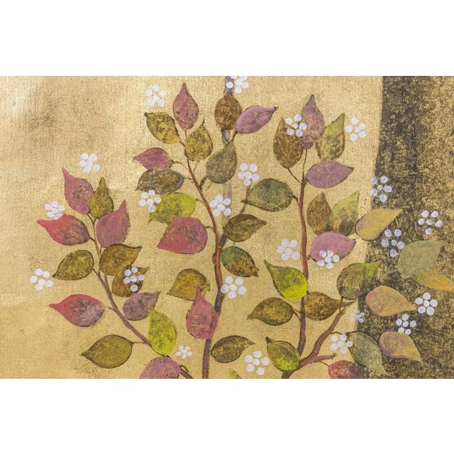 Trees and Birds, Oil on Linen Canvas For Sale - Image 4 of 7