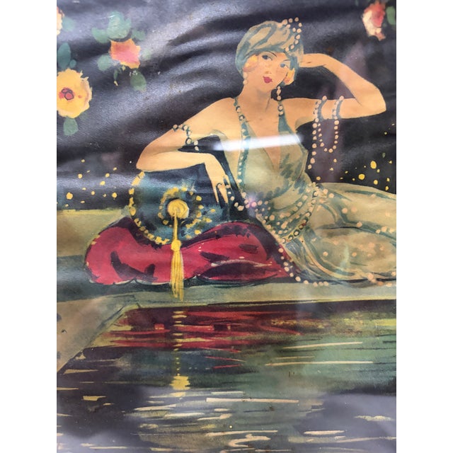 Art Deco Serving Tray With a Print by Marygold Tsanya. For Sale - Image 4 of 11