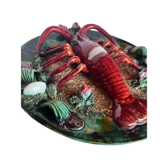 French Majolica Palissy Ware Lobster Charger For Sale - Image 4 of 7