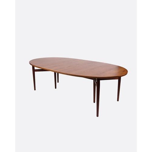 Wood Oval Dining Table in Teak by Arne Vodder for Sibast Furniture Factory, 1960s For Sale - Image 7 of 14