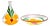 Murano Vase and Bowl with Nasturtium Design by Berit Johansson for Pauly & C., 1998, Set of 2 For Sale