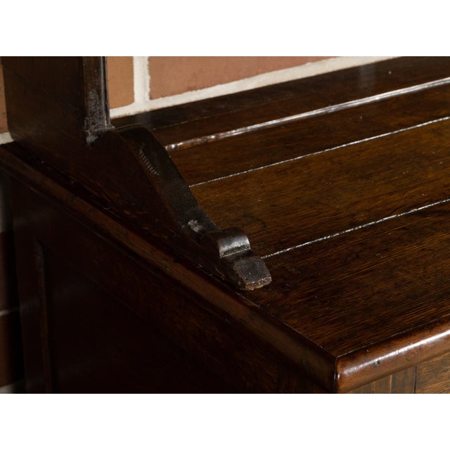 English Georgian Period 18th Century Oak Dresser with Shelves, Drawers and Doors For Sale - Image 4 of 12