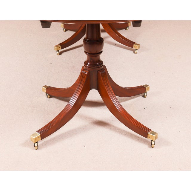 Antique George IV Regency Triple Pillar Dining Table, 1830s For Sale - Image 18 of 18