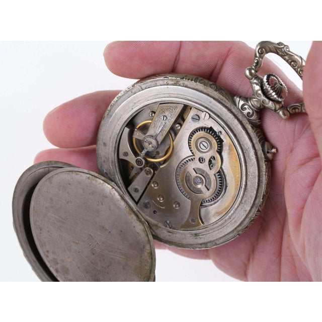 Huge Antique Miners Presentation Pocket Watch 50mm works 70mm case 58mm dial For Sale - Image 9 of 11