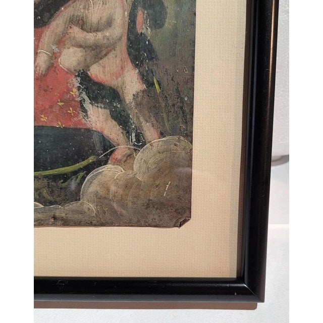 Mission 19thc Retablo Catholic Framed Art For Sale - Image 3 of 5