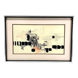 Mid-Century Framed Original Abstract Art