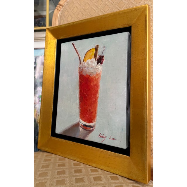 Soda Cocktail by Ashley Lee, Oil on Canvas Original Painting For Sale - Image 4 of 5