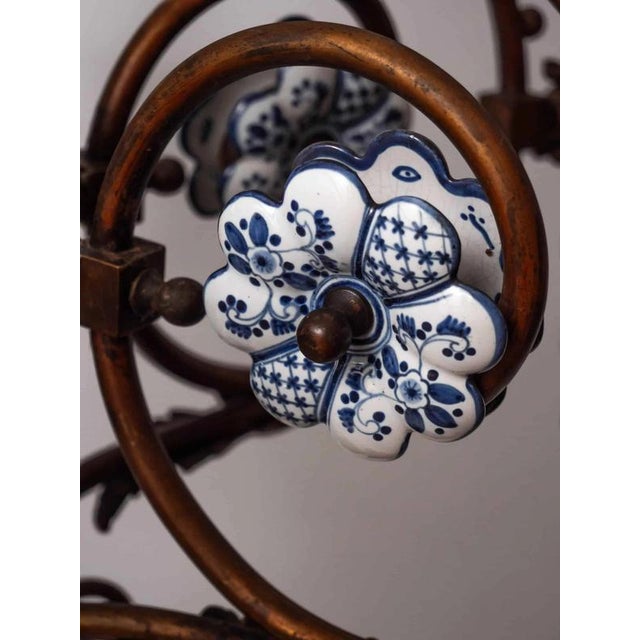 Large Antique Delft Chandelier For Sale - Image 10 of 14