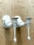 This pair of vintage plaster wall sconces brings sculptural elegance to any interior with a classical arm motif extending...