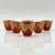 Italian Ruby Red Crystal Liqueur Cups with 24k Gold from Interglass, 1980s, Set of 6 For Sale - Image 11 of 11