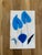 Contemporary Blue Floral Paper Drawing For Sale - Image 3 of 4