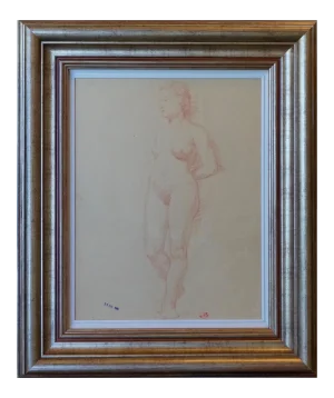 Aristide Maillol Original Sanguine Nude Drawing, 1950s