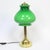 Gold Green Opal Glass Table Lamp, 1960s For Sale - Image 8 of 8