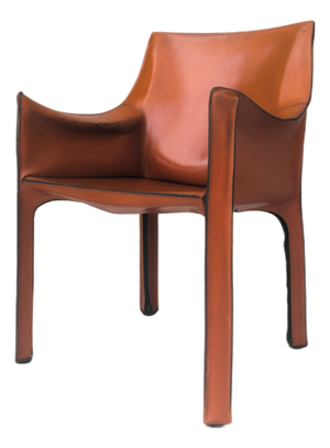 CAB 413 Chair in Cognac Leather by Mario Bellini for Cassina, Italy, 1970s