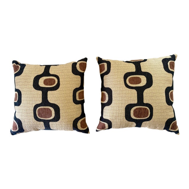 Art Deco Pillows Pair For Sale