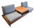 Vintage Teak and Cane Modular Sofa in Attributed to Hans Olsen For Sale