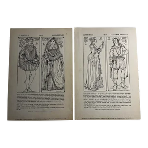 1928 Costume Design Illustrations Set/2