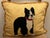 American 1940's Stumpwork Needlework of a Boston Terrier Fashioned as a Pillow For Sale - Image 3 of 10