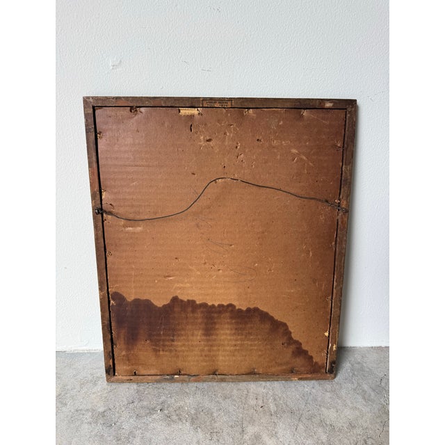 1922 G. Belnet Winter Cityscape Oil on Paper Painting, Framed Under Glass For Sale - Image 10 of 12