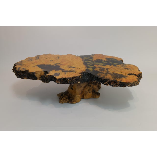 California Buckeye Burlwood Cocktail Table by Mountain Craft, 1970s For Sale - Image 12 of 18