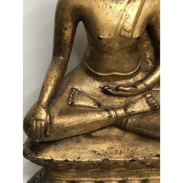 15/16th Century Bronze Guild Thai Buddha For Sale - Image 4 of 12
