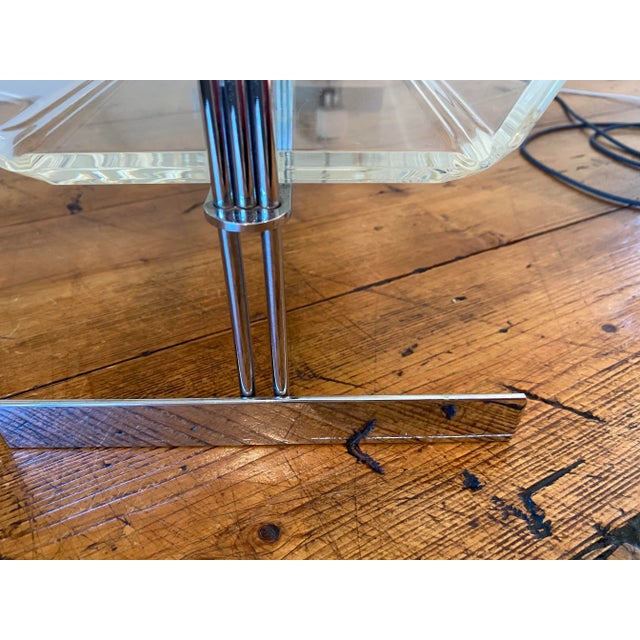 Mid 20th Century Mid-Century Vintage Lucite & Chrome Magazine or Lp Holder For Sale In Portland, OR - Image 6 of 9