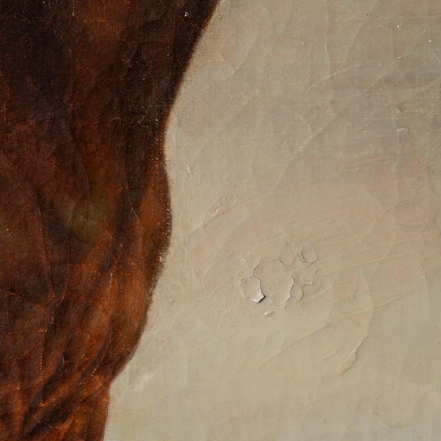 Brown Hart of Oak Horse Portrait Painting, C.1870 For Sale - Image 8 of 9