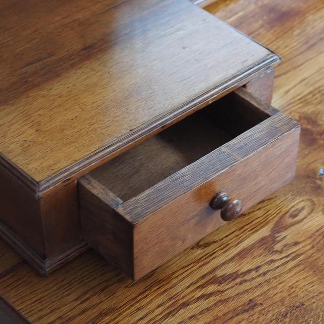 Brown Antique Dressing Table with Mirror, 1910 For Sale - Image 8 of 13