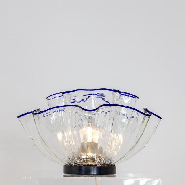1970s "Fazzoletto" Italian Art Glass Table Lamp For Sale - Image 10 of 12