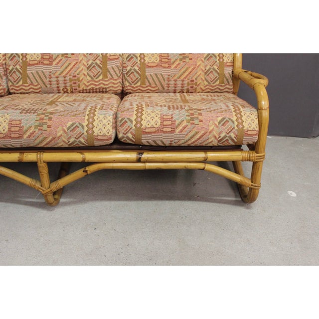 Rattan 3-Seater Sofa, 1970 For Sale - Image 4 of 11