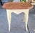 French Provincial Painted Side Table W Faux Marble Top.