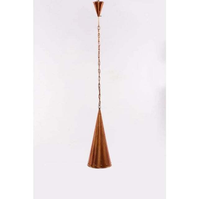 Danish Hand-Hammered Copper Hanging Lamp by E.S Horn Aalestrup, 1950s For Sale - Image 9 of 13