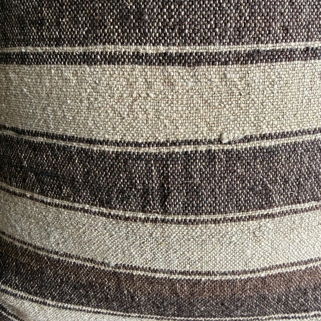 Not Yet Made - Made To Order Vintage Rug Pillow Cover With Stripes For Sale - Image 5 of 7