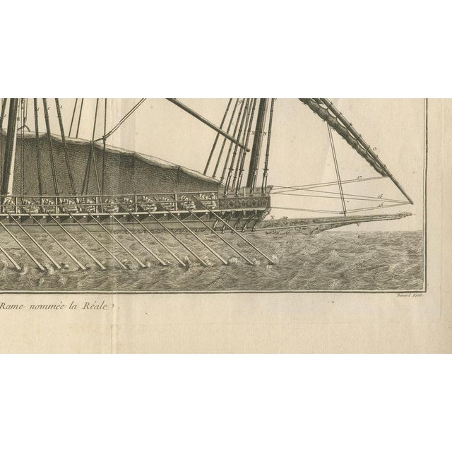 After Jacques Nicolas Bellin, La Réale French Royal Galley, Large Engraving, 1769 For Sale - Image 5 of 10