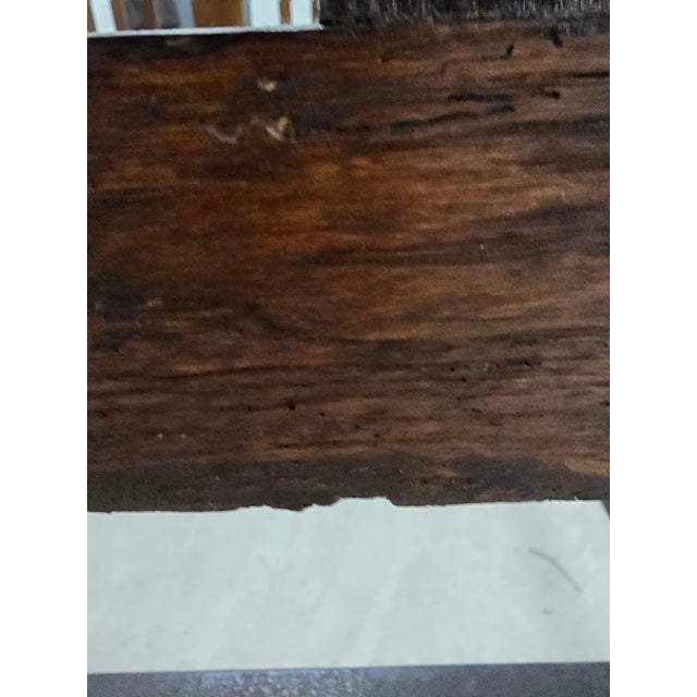 French Antique Full Size Bedframe, Barley Twist With Original Iron Castors and Rails For Sale - Image 13 of 18