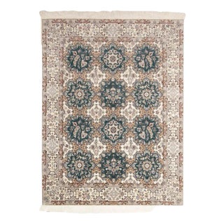 Middle Eastern Hand-Knotted Rug in Silk For Sale
