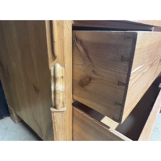 Pine Chest of 3 Drawers, 1900 For Sale - Image 10 of 13