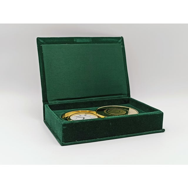 2000s Pakistan Presidential Gold-Plated Seal Brass Casing Quartz Desk ...