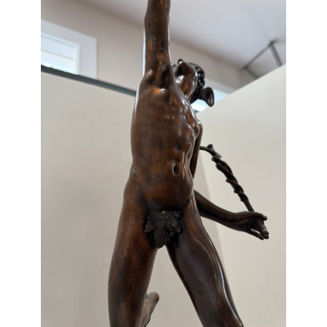 Late 19th Century Large Patinated Bronze Mercury After Giambologna Candelabra Sculpture For Sale In Atlanta - Image 6 of 13