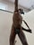 Late 19th Century Large Patinated Bronze Mercury After Giambologna Candelabra Sculpture For Sale In Atlanta - Image 6 of 13