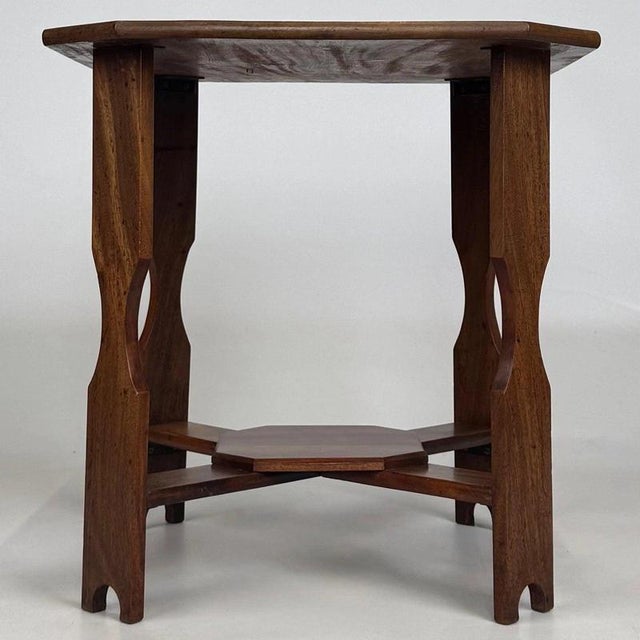 2000 - 2009 Antique English Mahogany Side Table, 1900s For Sale - Image 5 of 9
