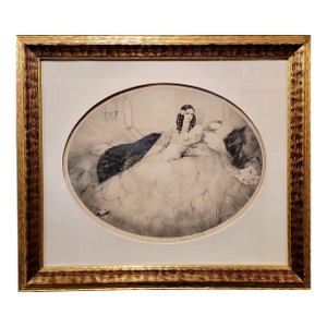 Louis Icart - The Woman With the Black Fan -Original 1931 Etching