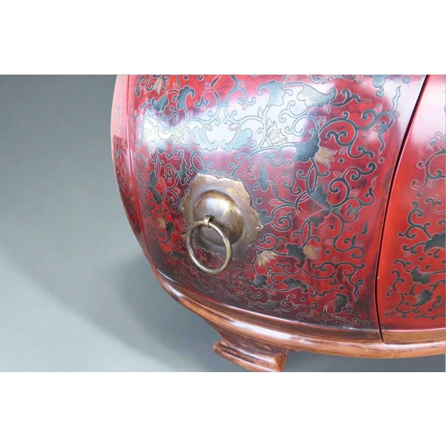 Chinese Qing Dynasty Coromandel Sake Barrel Drum Table and Stools For Sale In Portland, OR - Image 6 of 12