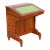 Antique 1860s Victorian Walnut Davenport Writing Desk English Slant Front Secretary With Original Green Baize Top For Sale