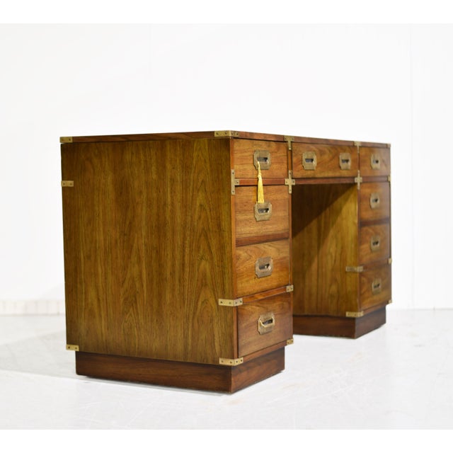 Mid 20th Century Mid Century Campaign Desk by Bernhardt Furniture For Sale - Image 5 of 15