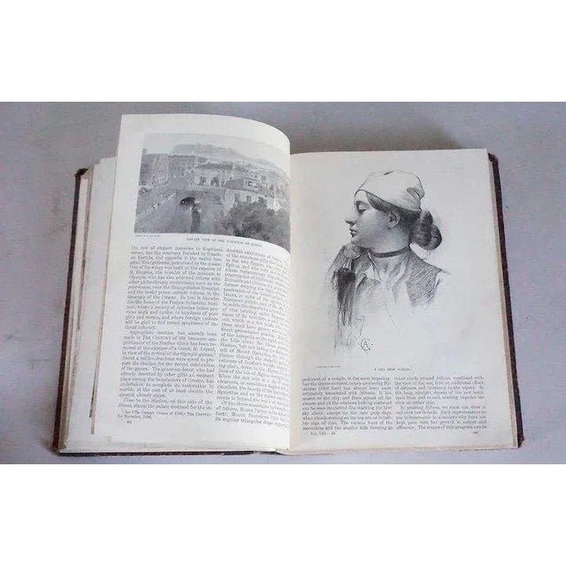 Brown Late 19th Century The Century Illustrated Monthly Magazine Leather Bound Book For Sale - Image 8 of 13