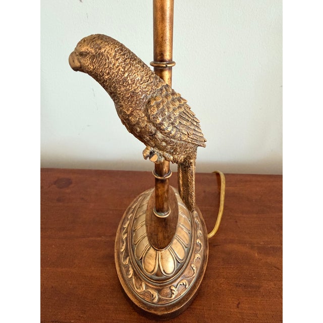 Metal Parrot in Palm Tree Lamp Maitland-Smith For Sale - Image 7 of 11