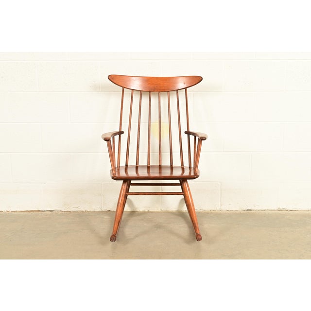 Mid-Century Modern Russel Wright for Conant Ball Solid Birch Rocking Chair | 1950s For Sale - Image 3 of 13