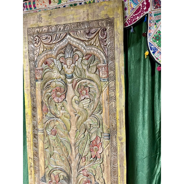 Wood Vintage Carved Door, Tree of Life Wall Art, Home Decor 84x41 For Sale - Image 7 of 8